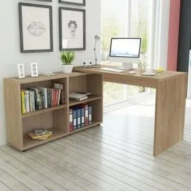 Eckschreibtisch mit 4 Regalen in Eichenfarbe von vidaXL, Schreibtische - Ref: Foro24-243059, Preis: 166,60 €, Rabatt: %