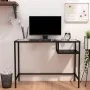 Black glass computer desk 100x36x74 cm by vidaXL, Desks - Ref: Foro24-331622, Price: 85,86 €, Discount: %