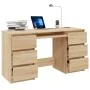 Schreibtisch aus Sonoma-Eichensperrholz, 140 x 50 x 77 cm von vidaXL, Schreibtische - Ref: Foro24-800813, Preis: 144,40 €, Ra...