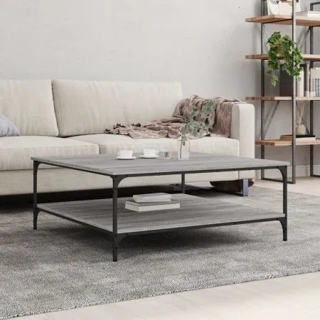 Mesa de centro madera de ingeniería gris Sonoma 100x100x40 cm de vidaXL, Mesas de centro - Ref: Foro24-832846, Precio: 94,40 ...