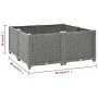 Polypropylene flower bed 80x80x38 cm by vidaXL, Pots and planters - Ref: Foro24-153303, Price: 67,98 €, Discount: %