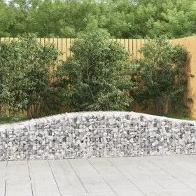 Gabion baskets 8 pcs arch shape iron 400x50x40/60 cm by vidaXL, Pots and planters - Ref: Foro24-3145923, Price: 857,81 €, Dis...