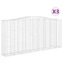 Gabion baskets 3 units, arched shape, iron, 400x50x180/200 cm by vidaXL, Pots and planters - Ref: Foro24-3146009, Price: 799,...