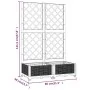 Pflanzgefäß mit Gitter PP schwarz 80x40x121,5 cm von vidaXL, Töpfe und Pflanzgefäße - Ref: Foro24-318270, Preis: 68,34 €, Rab...