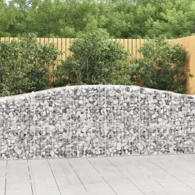 Gabion baskets 5 units, arched shape, iron, 400x50x80/100 cm by vidaXL, Pots and planters - Ref: Foro24-3145946, Price: 769,3...