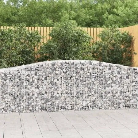 Gabion baskets 5 units, arched shape, iron, 400x50x80/100 cm by vidaXL, Pots and planters - Ref: Foro24-3145946, Price: 769,3...