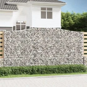 Gabion baskets 4 units arch shape iron 400x50x200/220 cm by vidaXL, Pots and planters - Ref: Foro24-3146023, Price: 1,00 €, D...