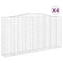 Gabion baskets 4 units arch shape iron 400x50x200/220 cm by vidaXL, Pots and planters - Ref: Foro24-3146023, Price: 1,00 €, D...