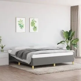 Bettrahmen aus dunkelgrauem Stoff, 180 x 200 cm von vidaXL, Betten und Lattenroste - Ref: Foro24-347182, Preis: 119,91 €, Rab...