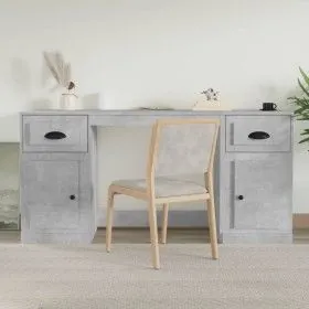 Concrete gray plywood desk with cabinet by vidaXL, Desks - Ref: Foro24-3185331, Price: 135,46 €, Discount: %