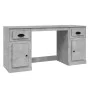Betongrauer Sperrholzschreibtisch mit Schrank von vidaXL, Schreibtische - Ref: Foro24-3185331, Preis: 135,45 €, Rabatt: %