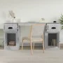 Betongrauer Sperrholzschreibtisch mit Schrank von vidaXL, Schreibtische - Ref: Foro24-3185331, Preis: 135,45 €, Rabatt: %