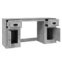 Betongrauer Sperrholzschreibtisch mit Schrank von vidaXL, Schreibtische - Ref: Foro24-3185331, Preis: 135,45 €, Rabatt: %