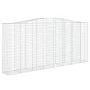 Gabionenkörbe, 2 Stück, Bogenform aus Eisen, 400 x 50 x 180/200 cm von vidaXL, Töpfe und Pflanzgefäße - Ref: Foro24-3146008, ...
