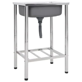 Fregadero de camping de un seno acero inoxidable de vidaXL, Fregaderos - Ref: Foro24-151210, Precio: 144,11 €, Descuento: %