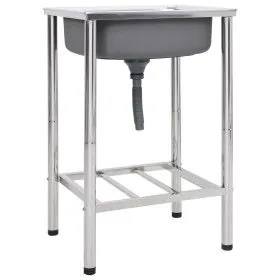 Single stainless steel camping sink by vidaXL, Sinks - Ref: Foro24-151210, Price: 133,58 €, Discount: %