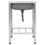 Fregadero de camping de un seno acero inoxidable de vidaXL, Fregaderos - Ref: Foro24-151210, Precio: 156,95 €, Descuento: %