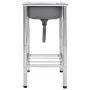 Fregadero de camping de un seno acero inoxidable de vidaXL, Fregaderos - Ref: Foro24-151210, Precio: 156,95 €, Descuento: %