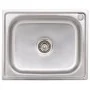 Fregadero de camping de un seno acero inoxidable de vidaXL, Fregaderos - Ref: Foro24-151210, Precio: 156,95 €, Descuento: %