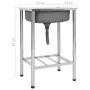Fregadero de camping de un seno acero inoxidable de vidaXL, Fregaderos - Ref: Foro24-151210, Precio: 156,95 €, Descuento: %