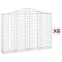 Gabion baskets 8 pcs iron arch shape 200x30x140/160 cm by vidaXL, Pots and planters - Ref: Foro24-3145478, Price: 797,45 €, D...