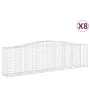 Gabionenkörbe 8 Stück Bogenform Eisen 400x50x100/120 cm von vidaXL, Töpfe und Pflanzgefäße - Ref: Foro24-3145962, Preis: 1,00...