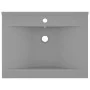 Luxury sink with ceramic faucet 60x46 cm light gray by vidaXL, Sinks - Ref: Foro24-147026, Price: 106,79 €, Discount: %