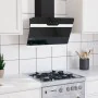 Steel and black tempered glass wall extractor hood 60 cm by vidaXL, Extractors - Ref: Foro24-51667, Price: 143,12 €, Discount: %