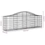 Gabionenkörbe 10 Stück Bogenform Eisen 200x30x60/80 cm von vidaXL, Töpfe und Pflanzgefäße - Ref: Foro24-3145396, Preis: 793,2...