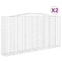 Gabion baskets 2 units, arched shape, iron, 400x50x200/220 cm by vidaXL, Pots and planters - Ref: Foro24-3146021, Price: 543,...