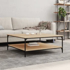 Sonoma Eichenholz Ingenieurholz Couchtisch 100x100x40 cm von vidaXL, Couchtisch - Ref: Foro24-832844, Preis: 99,98 €, Rabatt: %