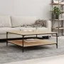 Engineered wood Sonoma oak coffee table 100x100x40 cm by vidaXL, Coffee table - Ref: Foro24-832844, Price: 99,98 €, Discount: %
