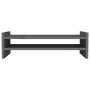 Soporte de monitor madera maciza de pino gris 50x27x15 cm de vidaXL, Bases y elevadores para ordenadores - Ref: Foro24-814021...