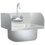 Kommerzielles Waschbecken mit Edelstahlhahn von vidaXL, Sinkt - Ref: Foro24-51115, Preis: 203,70 €, Rabatt: %