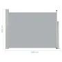 Toldo lateral retráctil de jardín gris 100x500 cm de vidaXL, Sombrillas - Ref: Foro24-48386, Precio: 72,53 €, Descuento: %