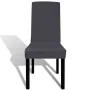 Gerader elastischer Stuhlbezug 4 Einheiten anthrazitgrau von vidaXL, Abdeckungen - Ref: Foro24-131425, Preis: 18,73 €, Rabatt: %
