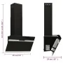 Steel and black tempered glass wall extractor hood 60 cm by vidaXL, Extractors - Ref: Foro24-51667, Price: 143,12 €, Discount: %