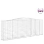 Wire mesh baskets 10 units, arched shape, iron, 400x50x140/160 cm by vidaXL, Pots and planters - Ref: Foro24-3145990, Price: ...