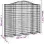 Gabionenkörbe 6 Stk. Bogenform Eisen 200x30x160/180 cm von vidaXL, Töpfe und Pflanzgefäße - Ref: Foro24-3145497, Preis: 884,8...