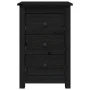 Mesita de noche madera maciza de pino negro 40x35x61,5 cm de vidaXL, Mesitas de noche - Ref: Foro24-813707, Precio: 65,10 €, ...