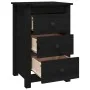 Mesita de noche madera maciza de pino negro 40x35x61,5 cm de vidaXL, Mesitas de noche - Ref: Foro24-813707, Precio: 65,10 €, ...