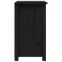 Nachttisch aus massivem schwarzem Kiefernholz, 40 x 35 x 61,5 cm von vidaXL, Nachttische - Ref: Foro24-813707, Preis: 65,10 €...