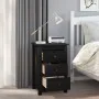 Mesita de noche madera maciza de pino negro 40x35x61,5 cm de vidaXL, Mesitas de noche - Ref: Foro24-813707, Precio: 65,10 €, ...