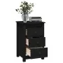 Mesita de noche madera maciza de pino negro 40x35x61,5 cm de vidaXL, Mesitas de noche - Ref: Foro24-813707, Precio: 65,10 €, ...
