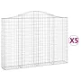 Gabion baskets 5 pcs arch shape iron 200x30x140/160 cm by vidaXL, Pots and planters - Ref: Foro24-3145475, Price: 504,68 €, D...