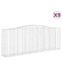 Gabion baskets 9 pcs arch shape iron 400x50x140/160 cm by vidaXL, Pots and planters - Ref: Foro24-3145989, Price: 1,00 €, Dis...