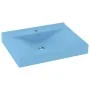 Luxury sink with ceramic faucet 60x46 cm light blue by vidaXL, Sinks - Ref: Foro24-147022, Price: 102,22 €, Discount: %