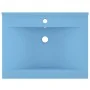 Luxury sink with ceramic faucet 60x46 cm light blue by vidaXL, Sinks - Ref: Foro24-147022, Price: 102,22 €, Discount: %