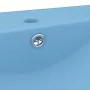 Luxury sink with ceramic faucet 60x46 cm light blue by vidaXL, Sinks - Ref: Foro24-147022, Price: 102,22 €, Discount: %