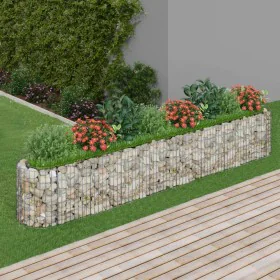 Gabionenbeet aus verzinktem Eisen 330x50x50 cm von vidaXL, Töpfe und Pflanzgefäße - Ref: Foro24-152027, Preis: 92,66 €, Rabat...